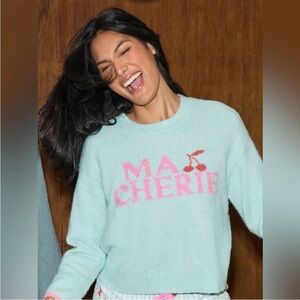 P.J. Salvage MA CHERIE Light Blue Snuggle Sweater
